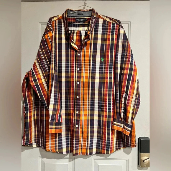 Mens US POLO ASSN.  LONG SLEEVE SHIRT SIZE 3X pit to pit 31” 1/2 - Picture 2 of 8